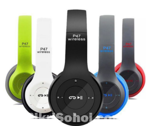 p47 stereo earphone with sd card